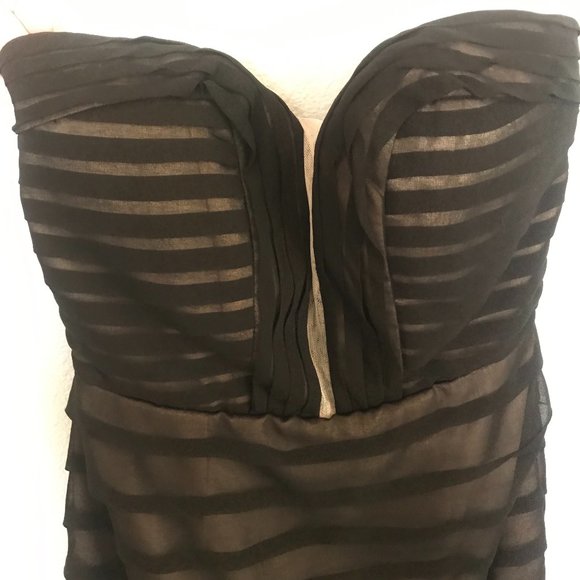 Soloiste Malia Strapless Black Pleated Cocktail Dress - Picture 7 of 7